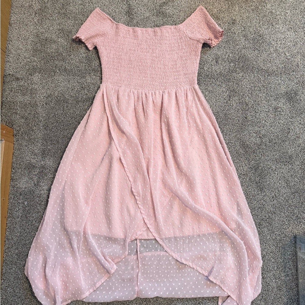 Pink Off-Shoulder Dress